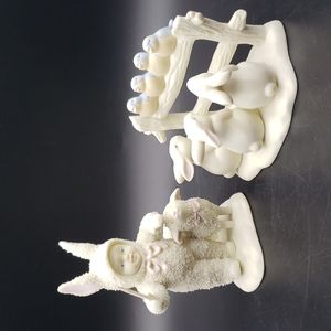 Vintage Snowbunnies by Department 56 "Let's all sing like the birdies sing"